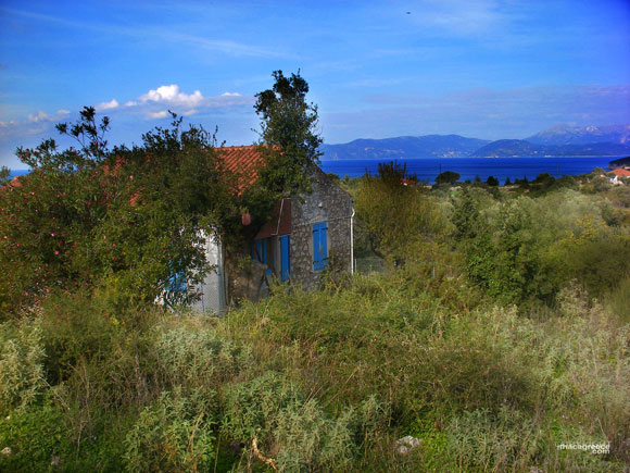 Ag Sarantas village on Ithaki Island Greece