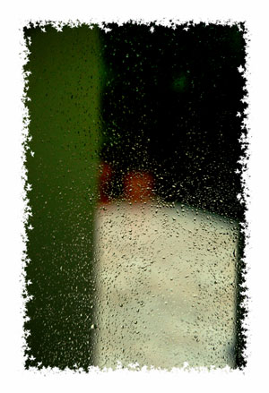 rain on window ithaca greece