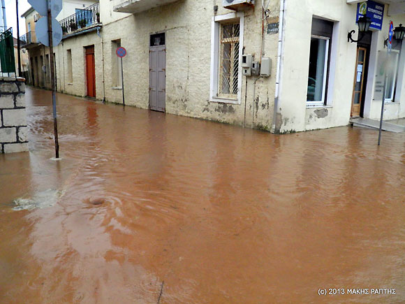 flooding in vathy ithaca greece